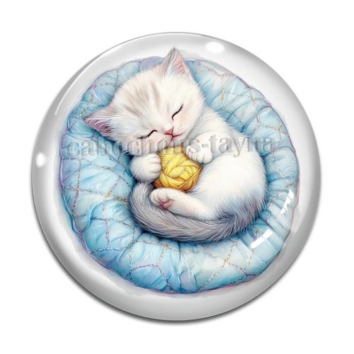 Cabochon chat, en résine ou en verre différente taille