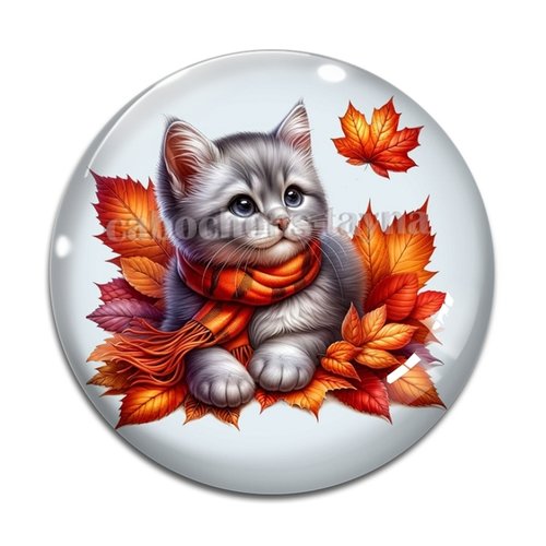 Cabochon chat, en résine ou en verre différente taille