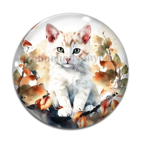 Cabochon chat, en résine ou en verre différente taille