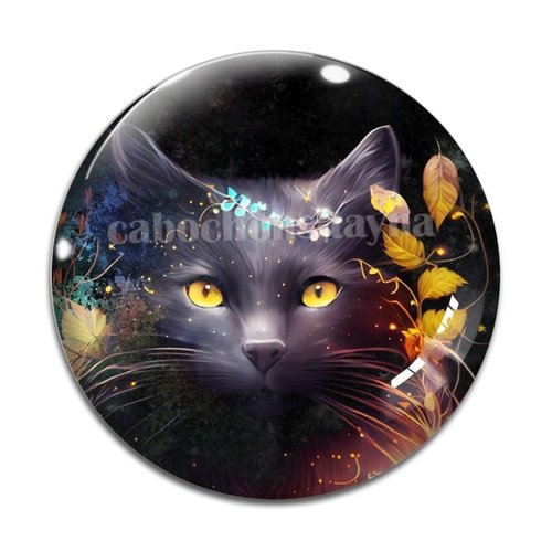 Cabochon chat, en résine ou en verre différente taille