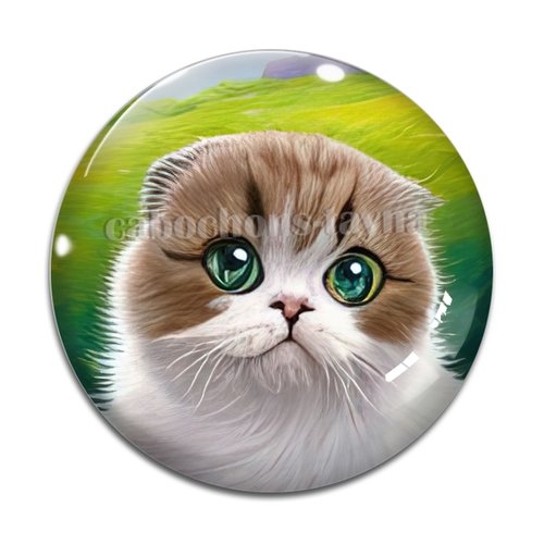 Cabochon chat, en résine ou en verre différente taille