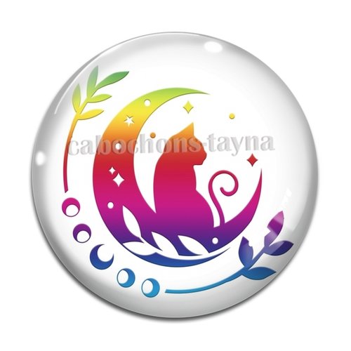 Cabochon chat, en résine ou en verre différente taille
