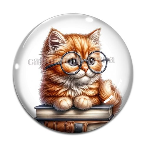 Cabochon chat, en résine ou en verre différente taille