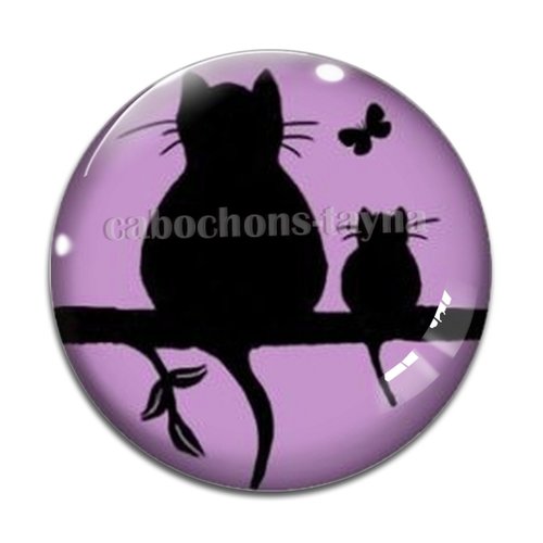 Cabochon chat, en résine ou en verre différente taille