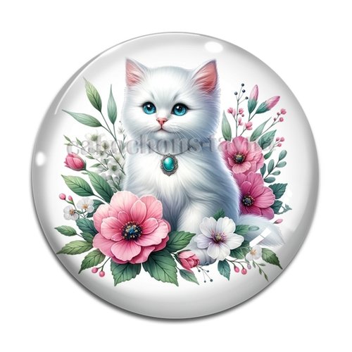 Cabochon chat, en résine ou en verre différente taille