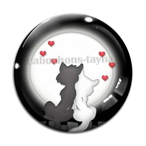 Cabochon chat, en résine ou en verre différente taille