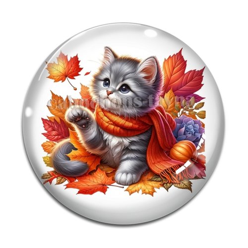 Cabochon chat, en résine ou en verre différente taille