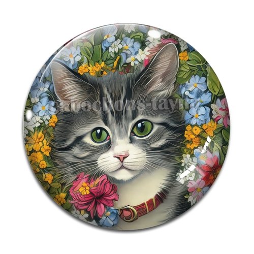 Cabochon chat, en résine ou en verre différente taille
