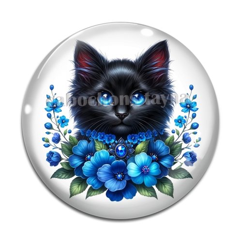 Cabochon chat, en résine ou en verre différente taille