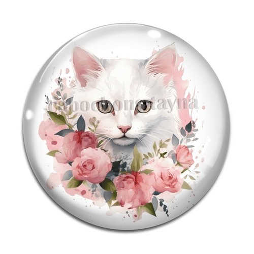 Cabochon chat, en résine ou en verre différente taille