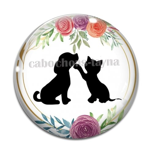 Cabochon chat, en résine ou en verre différente taille