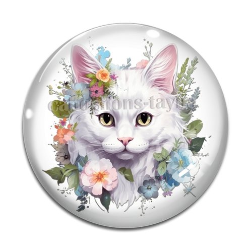 Cabochon chat, en résine ou en verre différente taille