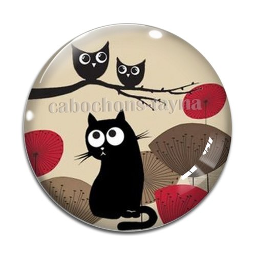 Cabochon chat, en résine ou en verre différente taille