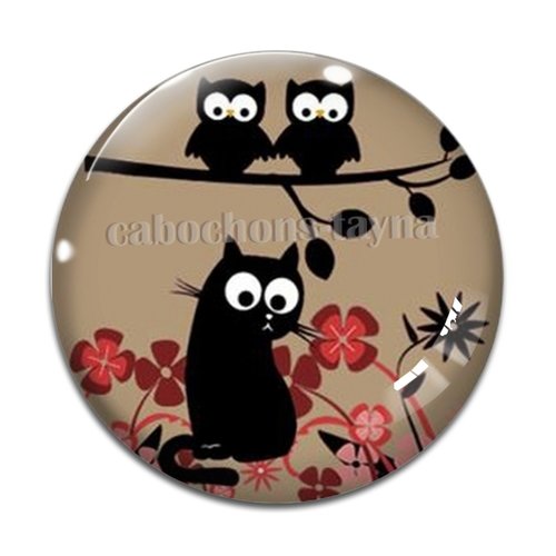 Cabochon chat, en résine ou en verre différente taille