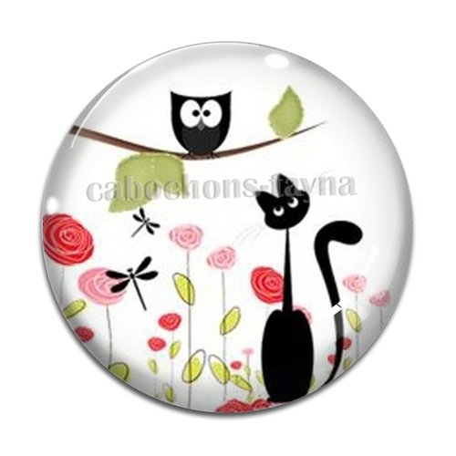 Cabochon chat, en résine ou en verre différente taille