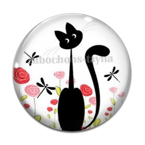 Cabochon chat, en résine ou en verre différente taille
