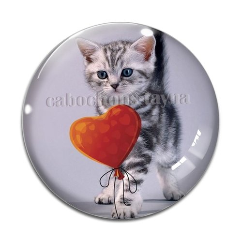 Cabochon chat, en résine ou en verre différente taille
