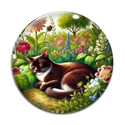 Cabochon chat, en résine ou en verre différente taille