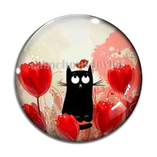 Cabochon chat, en résine ou en verre différente taille