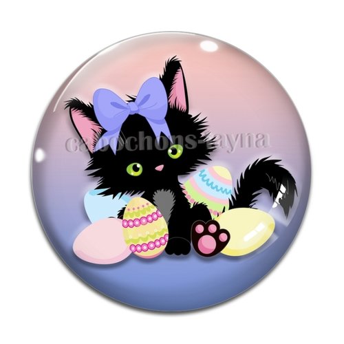 Cabochon chat, en résine ou en verre différente taille