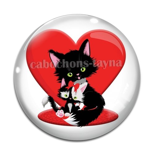 Cabochon chat, en résine ou en verre différente taille