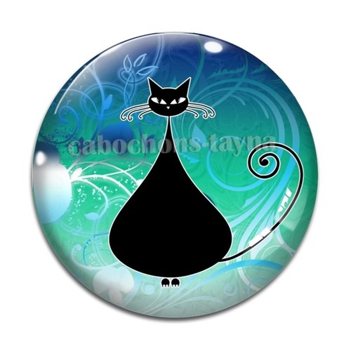 Cabochon chat, en résine ou en verre différente taille