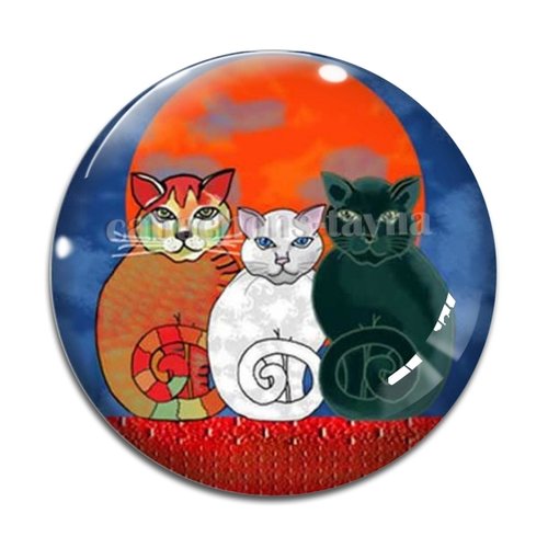 Cabochon chat, en résine ou en verre différente taille