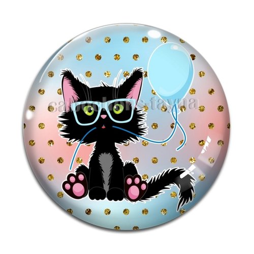 Cabochon chat, en résine ou en verre différente taille