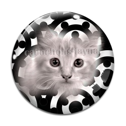 Cabochon chat, en résine ou en verre différente taille