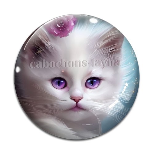 Cabochon chat, en résine ou en verre différente taille