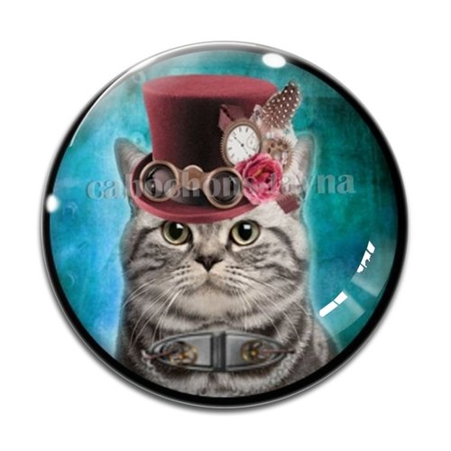 Cabochon chat, en résine ou en verre différente taille