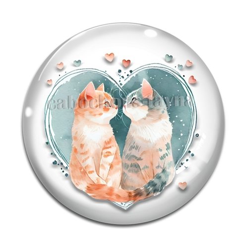 Cabochon chat, en résine ou en verre différente taille