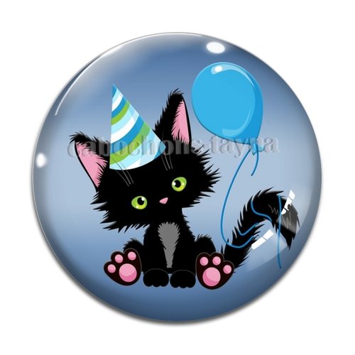 Cabochon chat, en résine ou en verre différente taille