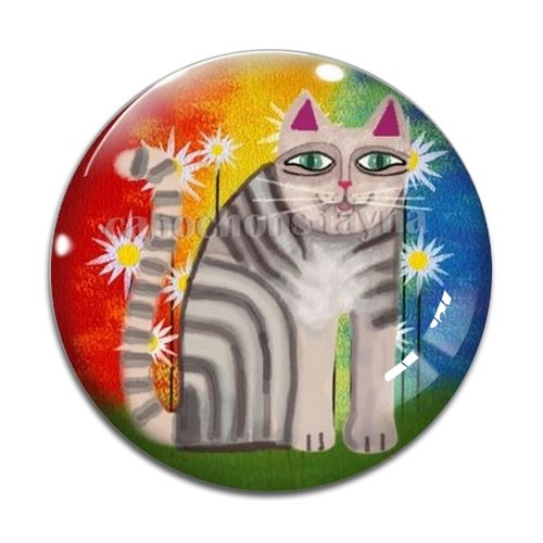 Cabochon chat, en résine ou en verre différente taille