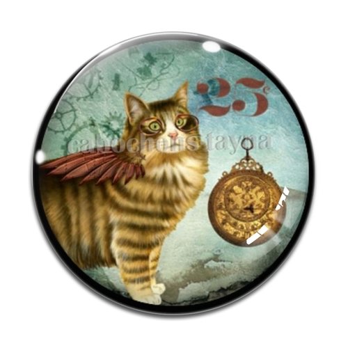 Cabochon chat, en résine ou en verre différente taille