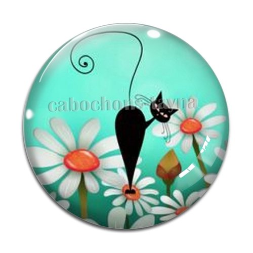 Cabochon chat, en résine ou en verre différente taille
