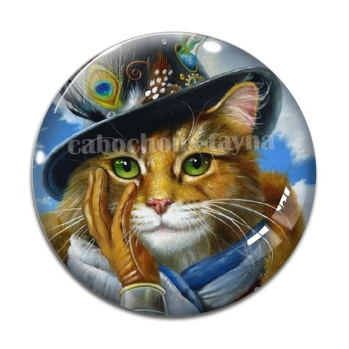 Cabochon chat, en résine ou en verre différente taille