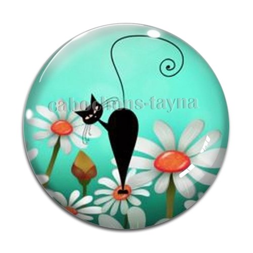 Cabochon chat, en résine ou en verre différente taille