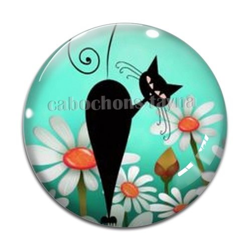 Cabochon chat, en résine ou en verre différente taille