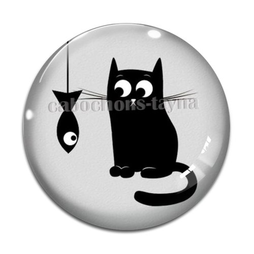 Cabochon chat, en résine ou en verre différente taille