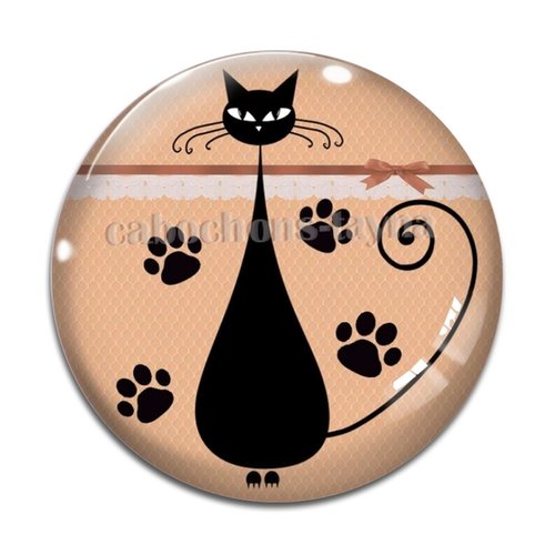 Cabochon chat, en résine ou en verre différente taille