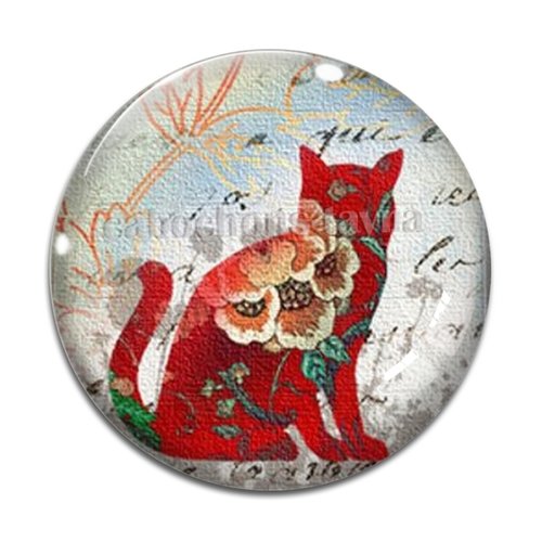 Cabochon chat, en résine ou en verre différente taille