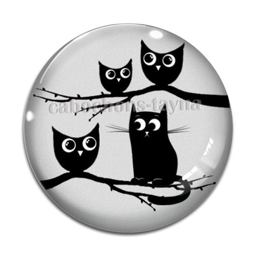 Cabochon chat, en résine ou en verre différente taille