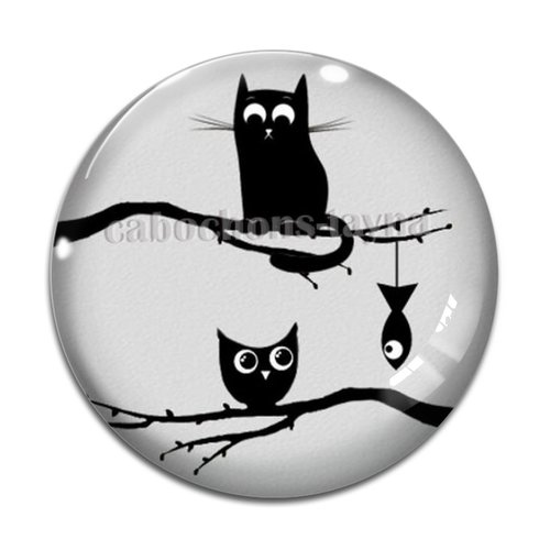 Cabochon chat, en résine ou en verre différente taille