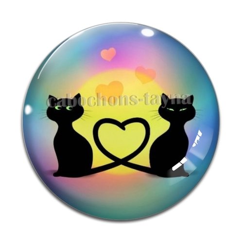 Cabochon chat, en résine ou en verre différente taille