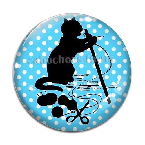 Cabochon chat, en résine ou en verre différente taille