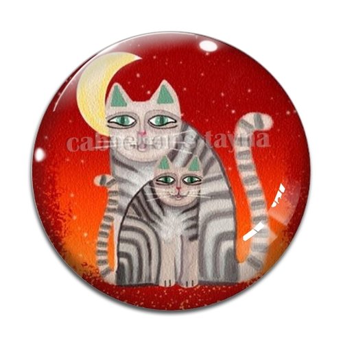 Cabochon chat, en résine ou en verre différente taille