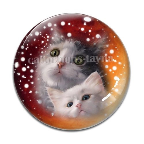 Cabochon chat, en résine ou en verre différente taille