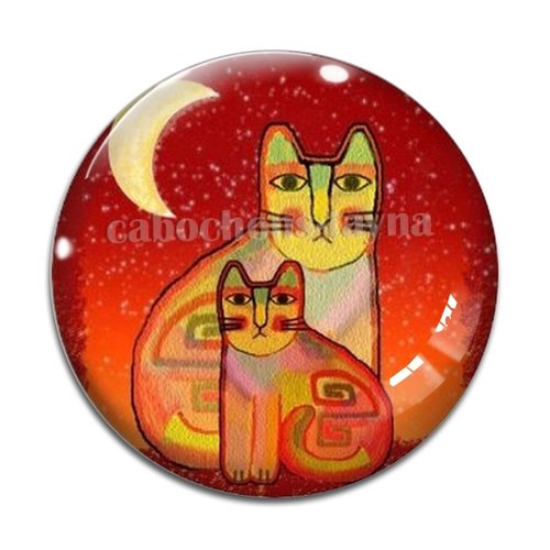 Cabochon chat, en résine ou en verre différente taille