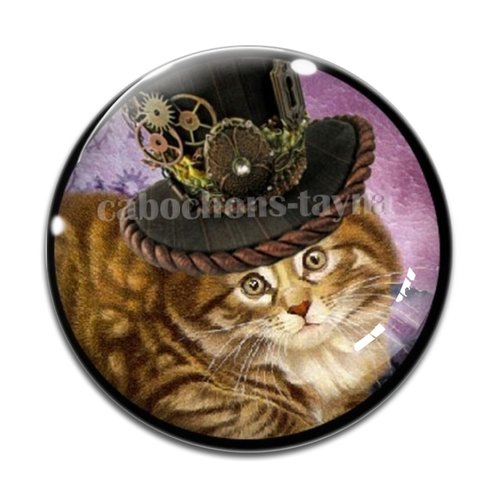 Cabochon chat, en résine ou en verre différente taille